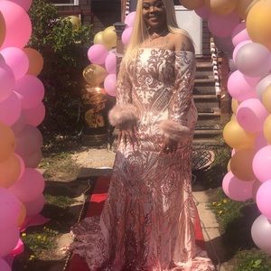 Prom Dress worn one time it’s Rose Gold!